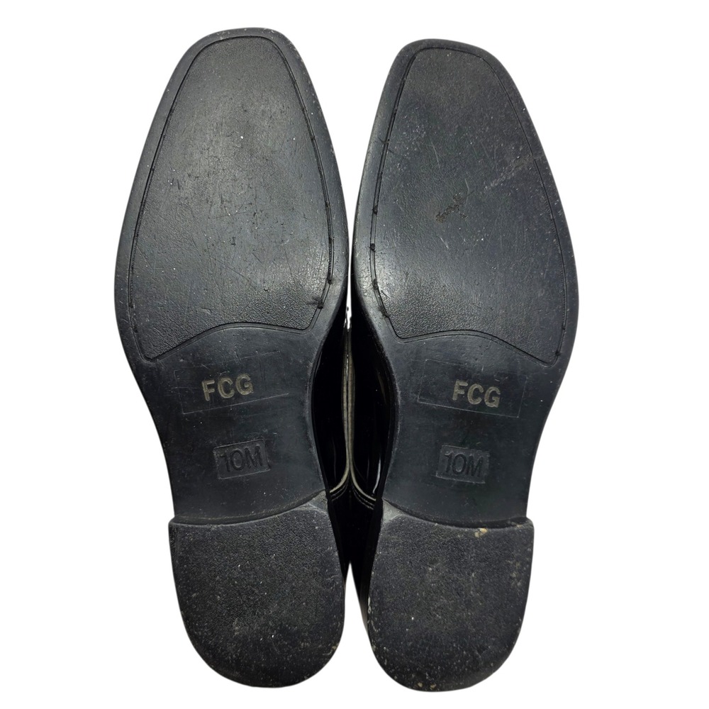 Fabian Group Tuscano Black Patent Leather Dress Shoes Mens 10M S121 Tuxedo Derby - Picture 10 of 12